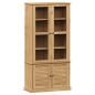 Preview: Vitrine VIGO 85x35x170 cm Massivholz Kiefer