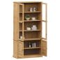 Preview: Vitrine VIGO 85x35x170 cm Massivholz Kiefer