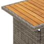 Preview: Gartentisch Grau 100x50x43/63 cm Akazienholz & Poly Rattan
