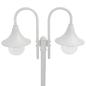 Preview: Garten-Pollerleuchte E27 220 cm Aluminium 2-Laterne Weiß
