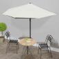 Preview: ARDEBO.de - Balkon-Sonnenschirm mit Alu-Mast Sandfarben 300x155 cm Halbrund