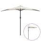 Preview: Balkon-Sonnenschirm mit Alu-Mast Sandfarben 300x155 cm Halbrund