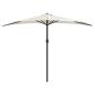 Preview: Balkon-Sonnenschirm mit Alu-Mast Sandfarben 300x155 cm Halbrund