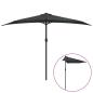 Preview: Balkon-Sonnenschirm mit Alu-Mast Anthrazit 300x155 cm Halbrund