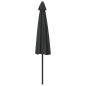 Preview: Balkon-Sonnenschirm mit Alu-Mast Anthrazit 300x155 cm Halbrund