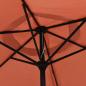 Preview: Sonnenschirm Terrakotta 200 x 224 cm Aluminium