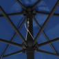 Preview: Sonnenschirm mit Aluminium-Mast 270x246 cm Azurblau