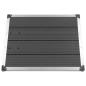 Preview: Garten-Duschwanne WPC Edelstahl 80 x 62 cm Grau