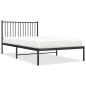 Preview: Bettgestell mit Kopfteil Metall Schwarz 107x203 cm