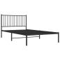 Preview: Bettgestell mit Kopfteil Metall Schwarz 107x203 cm