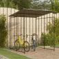 Preview: ARDEBO.de - Fahrradschuppen 190x190x222 cm Stahl Schwarz