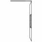 Preview: Duschwand für Walk-In Dusche 100x195cm ESG Steindesign Schwarz
