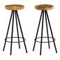 Preview: ARDEBO.de - Barhocker 2 Stk. Massivholz Mango