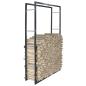 Preview: ARDEBO.de - Brennholzregal Schwarz 80×25×150 cm Stahl