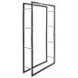 Preview: Brennholzregal Schwarz 80×25×150 cm Stahl