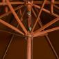 Preview: Sonnenschirm mit Doppeldach und Holz-Mast Terrakotta 270 cm