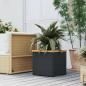 Preview: ARDEBO.de - Pflanzkübel Schwarz 40x40x40 cm Poly Rattan