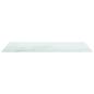 Preview: Tischplatte Weiß 100x50 cm 6 mm Hartglas in Marmoroptik