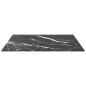 Preview: Tischplatte Schwarz 50x50 cm 6 mm Hartglas in Marmoroptik