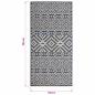 Preview: Outdoor-Teppich Flachgewebe 100x200 cm Blau Gestreift