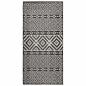 Preview: ARDEBO.de - Outdoor-Teppich Flachgewebe 80x150 cm Schwarz Gestreift