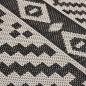 Preview: Outdoor-Teppich Flachgewebe 80x150 cm Schwarz Gestreift