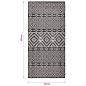 Preview: Outdoor-Teppich Flachgewebe 80x150 cm Schwarz Gestreift