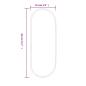 Preview: Wandspiegel Silbern 40x15 cm Oval