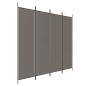 Preview: 4-tlg. Paravent Anthrazit 200x220 cm Stoff