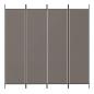Preview: 4-tlg. Paravent Anthrazit 200x220 cm Stoff