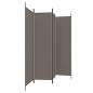 Preview: 4-tlg. Paravent Anthrazit 200x220 cm Stoff