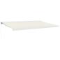 Preview: Markise Einziehbar Creme 5x3 m Stoff und Aluminium