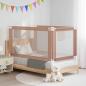 Preview: ARDEBO.de - Kleinkind-Bettschutzgitter Taupe 140x25 cm Stoff