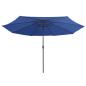 Preview: Sonnenschirm mit Metall-Mast 390 cm Azurblau