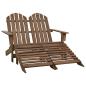 Preview: ARDEBO.de - Adirondack-Gartenbank 2-Sitzer mit Fu?teil Tannenholz Braun