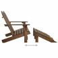 Preview: Adirondack-Gartenbank 2-Sitzer mit Fu?teil Tannenholz Braun