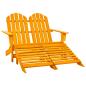 Preview: ARDEBO.de - Adirondack-Gartenbank 2-Sitzer mit Fu?teil Tannenholz Orange