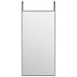 Preview: Türspiegel Schwarz 40x80 cm Glas und Aluminium