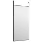 Preview: Türspiegel Schwarz 40x80 cm Glas und Aluminium