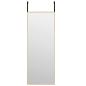 Preview: Türspiegel Golden 30x80 cm Glas und Aluminium