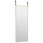 Preview: Türspiegel Golden 30x80 cm Glas und Aluminium
