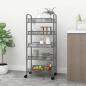 Preview: ARDEBO.de - K?chenwagen 5 Etagen Grau 46x26x105 cm Eisen