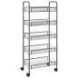 Preview: K?chenwagen 5 Etagen Grau 46x26x105 cm Eisen