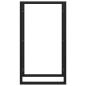 Preview: Brennholzregal Mattschwarz 50x28x94 cm Stahl