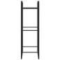 Preview: Brennholzregal Mattschwarz 50x28x94 cm Stahl