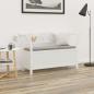 Preview: ARDEBO.de - Sitzbank Weiß 107x45x75,5 cm Massivholz Tanne