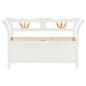 Preview: Sitzbank Weiß 107x45x75,5 cm Massivholz Tanne