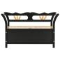 Preview: Sitzbank Schwarz 107x45x75,5 cm Massivholz Tanne