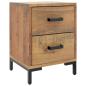 Preview: Nachttisch Braun 36x30x45 cm Massivholz Kiefer