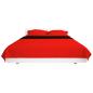 Preview: Gesteppte Wende-Tagesdecke Rot and Schwarz 220x240 cm